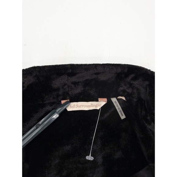 Soft Surroundings Jacket Womens Petite Large Single Buttons Rhinestones Velvet - Picture 14 of 16